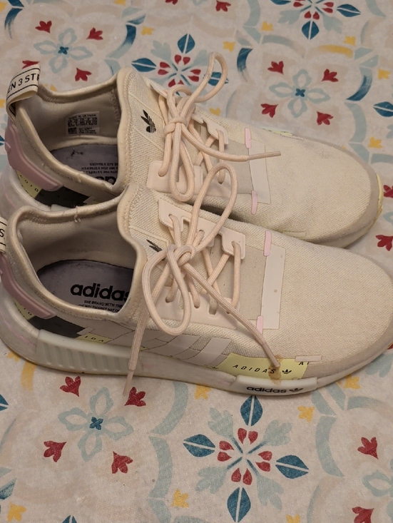 adidas Shoes - Adidas Sneakers NMD_R1 'Wonder White Pulse Yellow'
